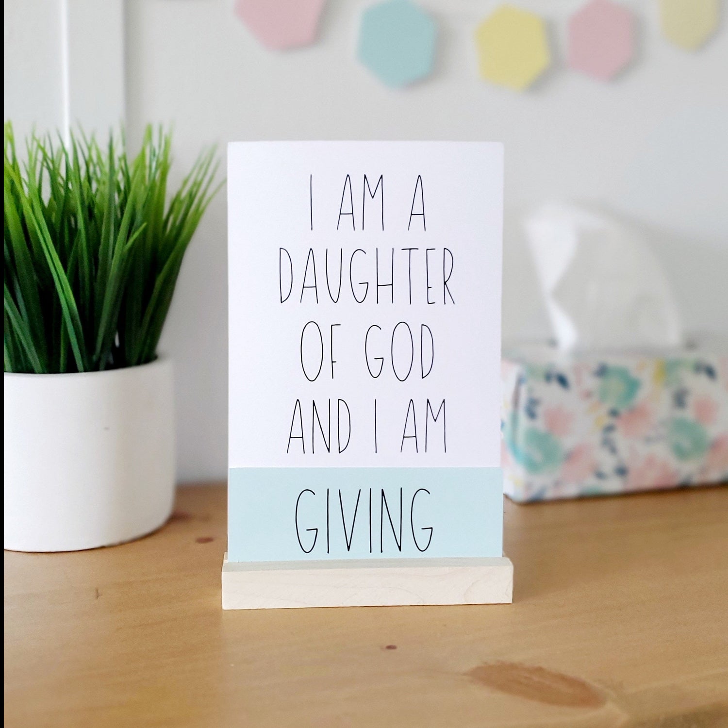I Am A Daughter Of God Affirmation Cards And Stand