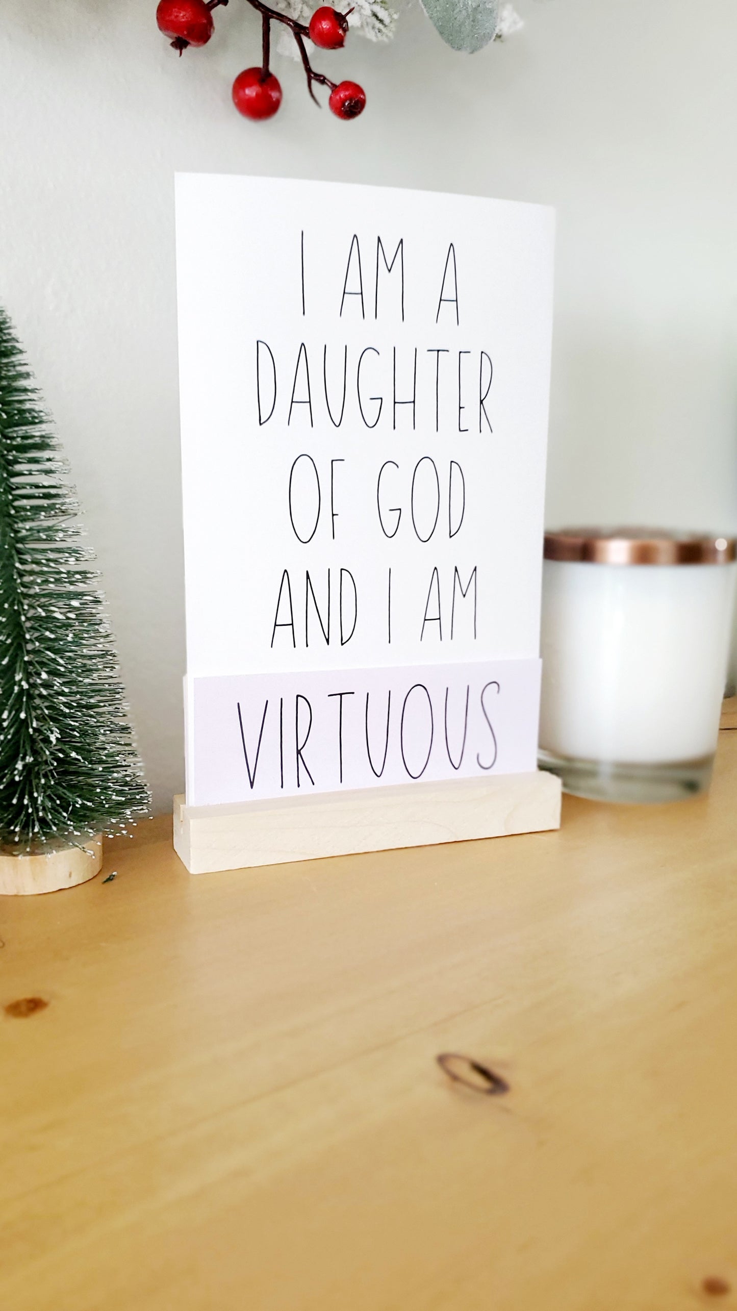 I Am A Daughter Of God Affirmation Cards And Stand