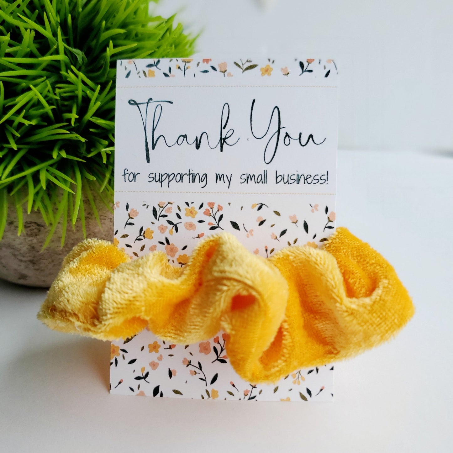 Thank You- Small Business Cards & Scrunchies