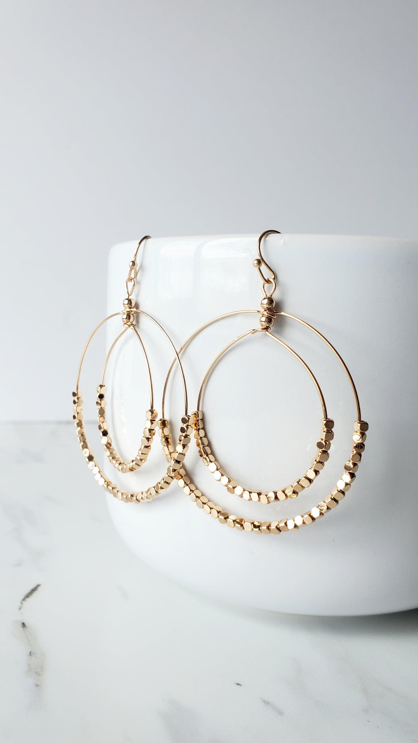 Sparkly Gold Double Hoops | Jewelry