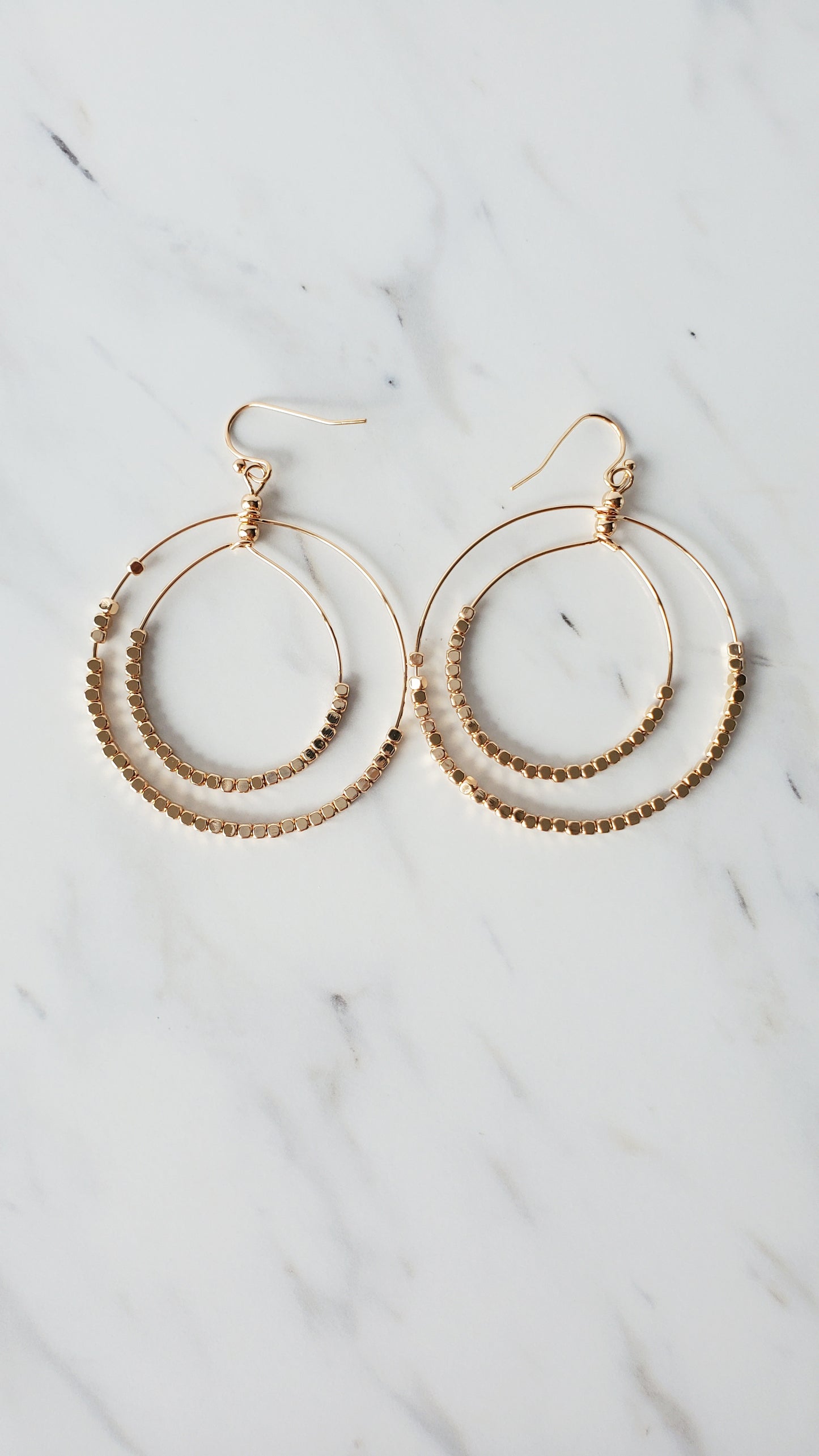 Sparkly Gold Double Hoops | Jewelry
