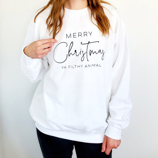 Merry Christmas Ya Filthy Animal Sweater | Mom | Holiday